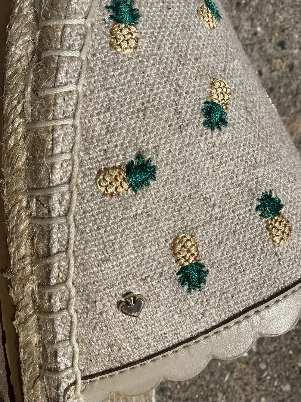 Kate Spade Rosie pineapple espadrille flats